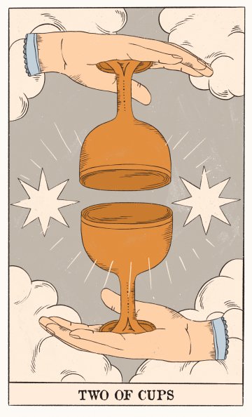 Двойка Чаши (Two of Cups) - Таро карта значение